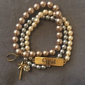 💫John Wind stacking “Wish” bracelets